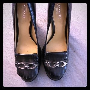 Coach chunky heel shoes